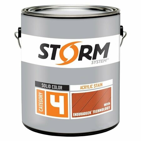 STORM 41800-1 1G Cat4 Solid Color Acrylic Stain Enduradeck White 418001